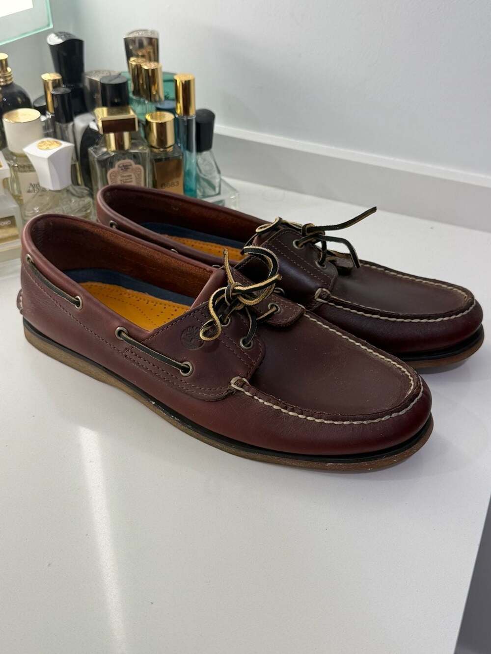 Timberland Men's Classic 2-Eye Boat Shoe in Brown Leather